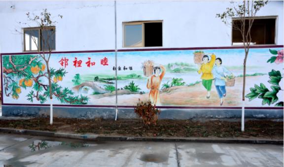 大新乡镇文化墙 乡风文明焕发新活力